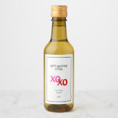 ハッピーガレンタインXOXOハグとキスピンクレッド ワインラベル (正面)