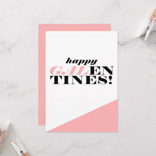 ハッピーガレンティネの日の挨拶状 カード (正面/裏面インサイチュ)