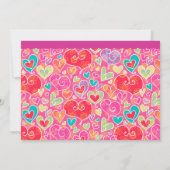 ハッピーガレンティネの日ピンクのハート写真 シーズンカード (裏面)