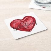 ハッピーガレンティネス スクエアペーパーコースター (アングル)