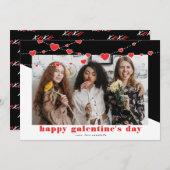 ハッピーガレンティネズデイフォトホリデーカード シーズンカード (正面/裏面)
