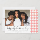 ハッピーガレンティネ`sデイピンクハートフォトフレンド シーズンカード (正面)