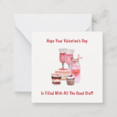 ハッピーガレンティンの日かわいいヴァレンティガーリーヌ ノートカード (正面)