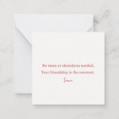 ハッピーガレンティンの日かわいいヴァレンティガーリーヌ ノートカード (裏面)