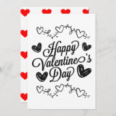 ハッピーガレンティンの日ガールフレンズバレンタインデー シーズンカード (正面/裏面)