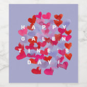 ハッピーガレンティンの日ハートワインラベル ワインラベル (シングルラベル)