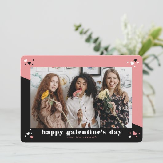ハッピーガレンティンの日フォトホリデーカード シーズンカード (スタンド正面)
