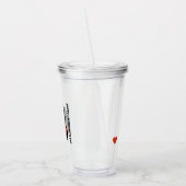 ハッピーガレンティンの日ブラック与えハートの子猫 アクリルタンブラー (左)