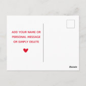 ハッピーガレンティンの日！かわいいタイポグラフィフレンド ポストカード (裏面)