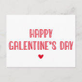 ハッピーガレンティンの日！かわいいタイポグラフィフレンド ポストカード (正面)