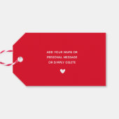 ハッピーガレンティンの日！かわいいタイポグラフィ ギフトタグ (裏面横)