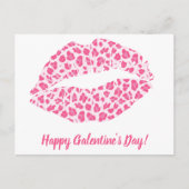 ハッピーガレンティンの日!ピンクヒョウキス ポストカード (正面)