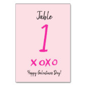 ハッピーガレンティンの日xoxo pink テーブルナンバー (裏面)