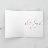 ハッピーガレンティンの最高の友達かわいいハート シーズンカード (内部)