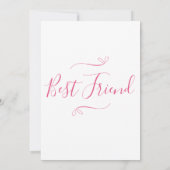 ハッピーガレンティンの最高の友達ハートかわいい シーズンカード (裏面)