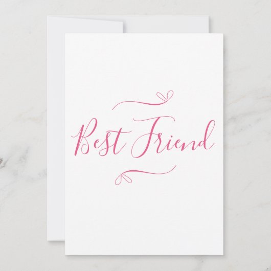 ハッピーガレンティンの最高の友達ハートかわいい シーズンカード (裏面)