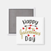 ハッピーガレンティンズデイバレンタイン愛の友情 マグネット (正面/裏面)