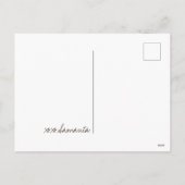 ハッピーガレンティンデイピンクアニマルプリントハート名 シーズンポストカード (裏面)