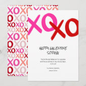 ハッピーガレンティン XOXO ハグ＆キス ベストフレンド シーズンカード (正面/裏面)