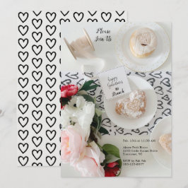 ハッピーガレンティーズデイブラックハートバンチ招待状