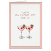 ハッピーガレンティーズデイベスティーカクテルホールディングカード (正面)