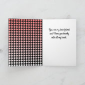 ハッピーガレンティーヌデイピンクブラックハートパターン シーズンカード (内部)