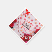 ハッピーガレンティーヌデイフード&スピリッツパーティー スタンダードカクテルナプキン (角)