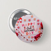 ハッピーガレンティーヌデイフード&スピリッツパーティー 缶バッジ (正面&裏面)