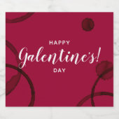 ハッピーガレンティーヌレッドワインシャンパンラベル スパークリングワインラベル (シングルラベル)