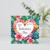 ハッピーガレンティーンズデイハワイアンハート シーズンカード (スタンド正面)