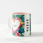 ハッピーガレンティーンズデイハワイアンハート ツートーンマグカップ (正面左)