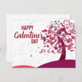 ハッピーガレンティーンズデイハートツリー ポストカード (正面/裏面)