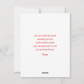 ハッピーガレンティーンズバレンタインホリデーカード シーズンカード (裏面)