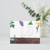 ハッピーガーデニングシーズン |ガーデナーありがとうございました ポストカード (スタンド正面)