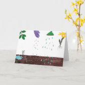 ハッピーガーデニングシーズン |ガーデナーイラストレーション カード (黄色い花)