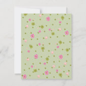 ハッピーガーデンパーティーヘッジホッグベビーシャワー招待状 招待状 (裏面)