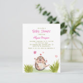 ハッピーガーデンパーティー ハリネズミ ベビーシャワー 招待状 (スタンド正面)