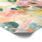 ハッピーガーデン |ソフトパステル花びら ポスター (角)