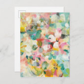 ハッピーガーデン |ソフトパステル花びら ポストカード (正面/裏面)