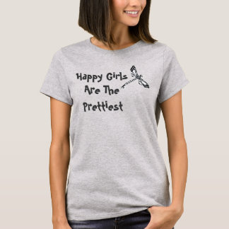 ハッピーガールかわいらしがT型 Tシャツ