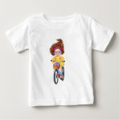 ハッピーガールとバイクベビーTシャツ ベビーTシャツ (正面)