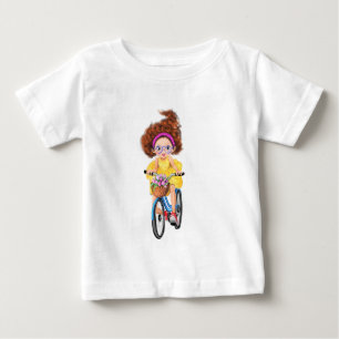 ハッピーガールとバイクベビーTシャツ ベビーTシャツ