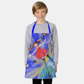 ハッピーガールとバーズエプロン春 エプロン (着用した状態)