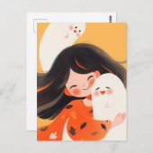 ハッピーガールと幽霊 ポストカード (正面/裏面)