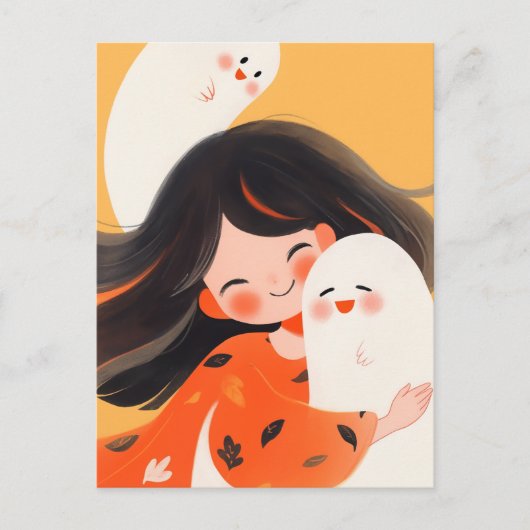 ハッピーガールと幽霊 ポストカード (正面)