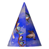 ハッピーガールと鳥-幸せ パーティーハット (裏面)