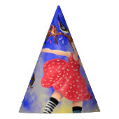 ハッピーガールと鳥-幸せ パーティーハット (正面)