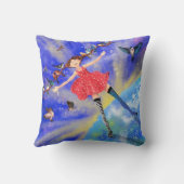 ハッピーガールと鳥 – Happines - Joy クッション (裏面)