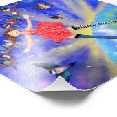 ハッピーガールウィズバードポアスタープリント フォトプリント            (角)