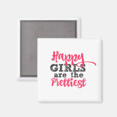 ハッピーガールズかわいらしは感動的磁石 マグネット (正面/裏面)